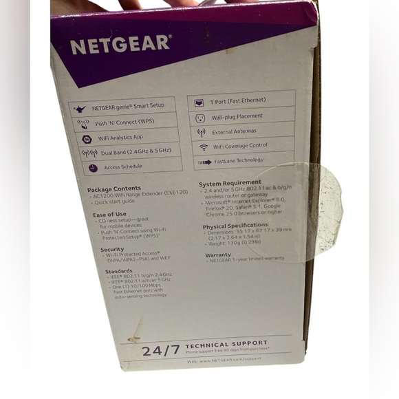 NETGEAR - Dual-band WiFi Range Extender - Essentials Edition, 1.2Gbps, - Picture 5 of 6